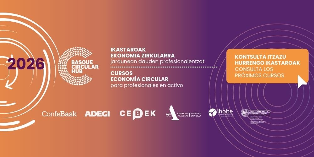Ihobe abre la convocatoria 2026 del Programa de Formación en Economía Circular para profesionales en activo