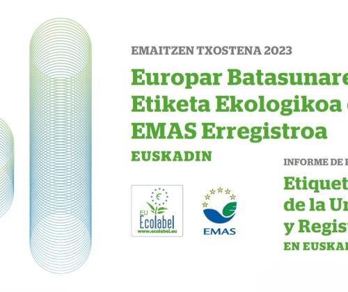 La etiqueta ecológica de la Unión Europea y las organizaciones con registro EMAS consolidan su crecimiento en Euskadi
