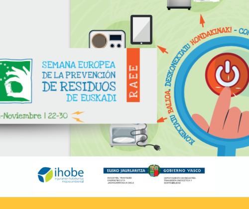 La reducción de residuos eléctrico-electrónicos, objetivo de la Semana Europea de la Prevención de Residuos de Euskadi 2025