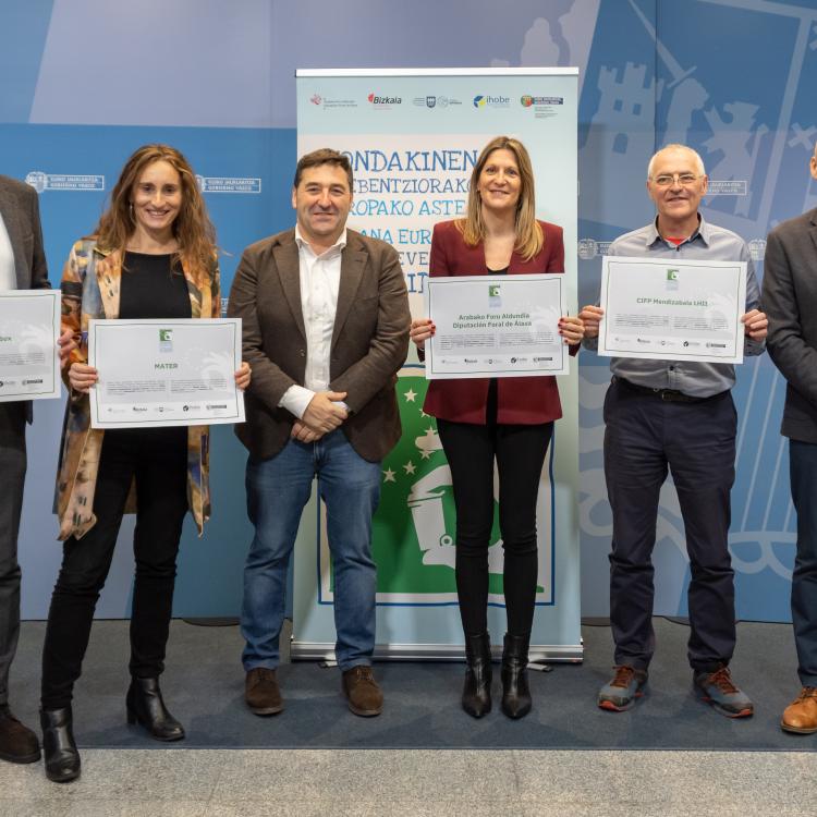 Cuatro proyectos vascos representarán a Euskadi en los Premios de la Semana Europea de Prevención de Residuos