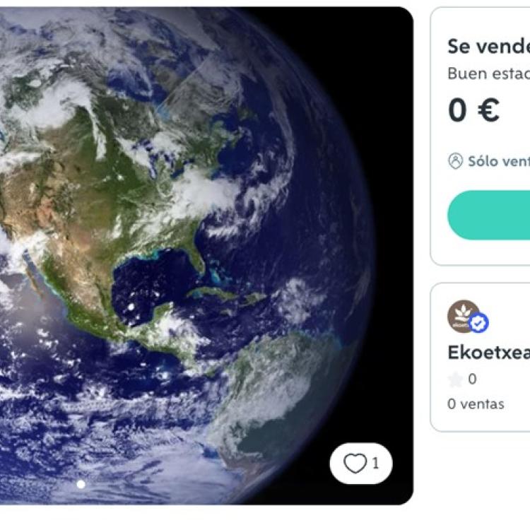 Ekoetxea pone el planeta a la venta en Wallapop para despertar conciencias