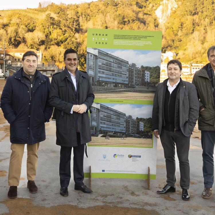 Euskadi promueve actuaciones para hacer frente al cambio climático e impulsa las obras para adaptar la playa de Zarautz